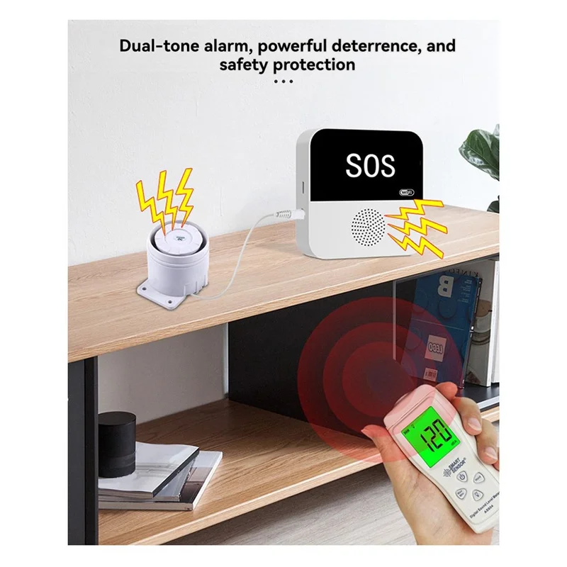 

ABSQ-Tuya Smart Wi-Fi кнопка вызова SOS для пожилых людей система аварийного оповещения с пейджером для сиделки - дизайн для пожилых людей Patien