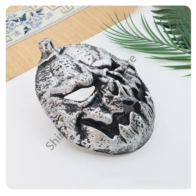 M68A Scary Skeleton Maske Mardi Gras Mask Skull Vollgesichtsmaske Kürbismaske Halloween Cosplay Kostüme für Frauen Männer