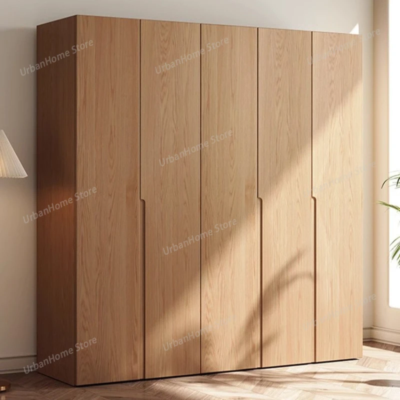 

All-solid Wood High-end Wardrobes Large-capacity Hanging Storage Living Room Cabinets Small-sized Apartment Furniture Kast JT40W