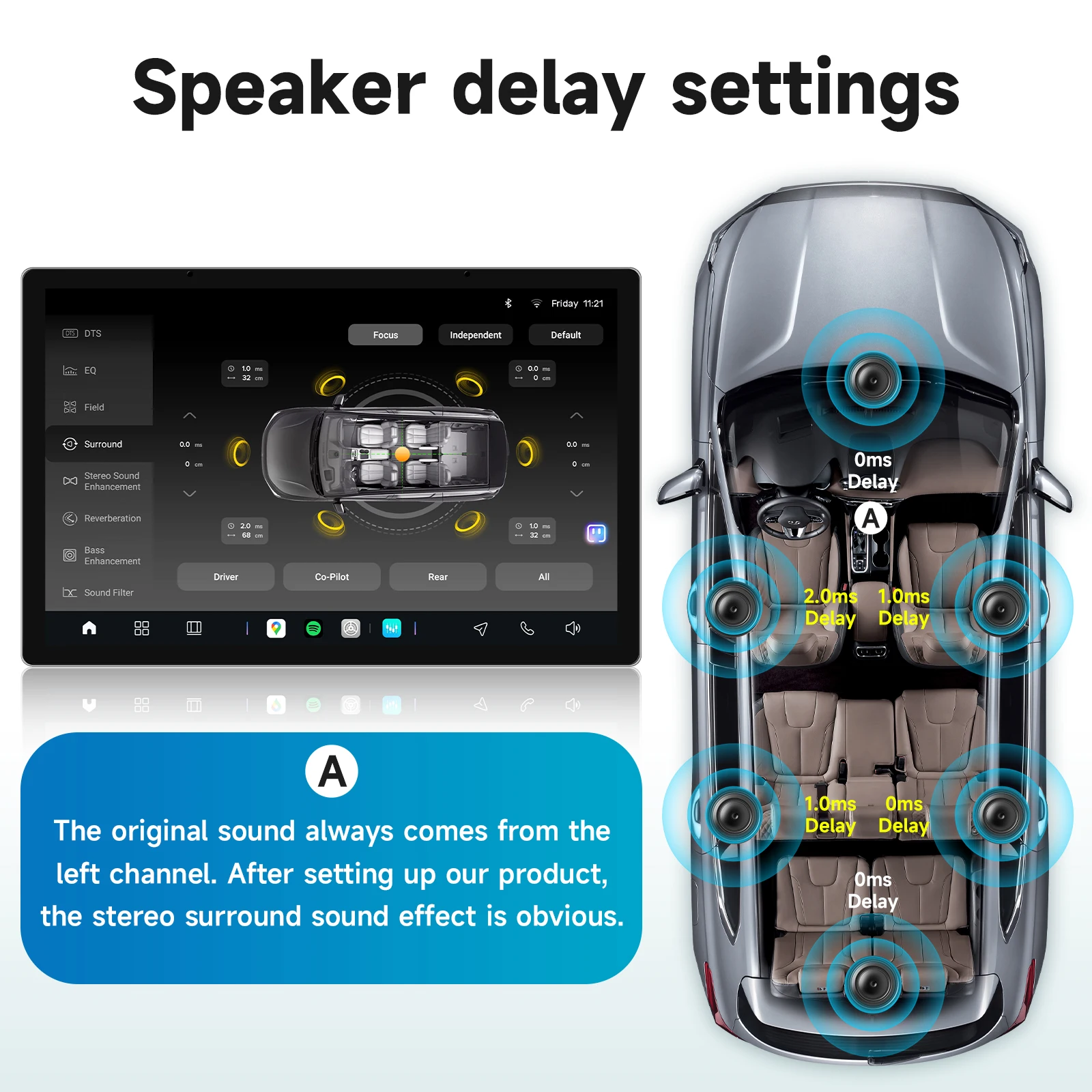 AURAAI 8 Core Android Auto radio Für Toyota Corolla Auris 2013 - 2016 Autoradio 2K Intelligente Bildschirm GPS 360 Kamera AI Carplay – Detail 19