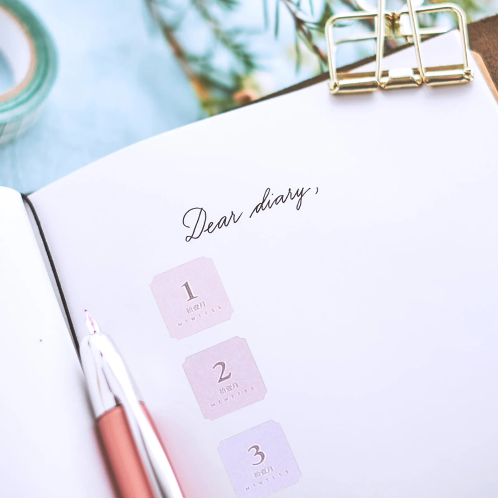 

12 Sheets Notepad Month Stickers Compact Multi-Function Index Labels Suitable for Various Pens and Markers Book Tabs