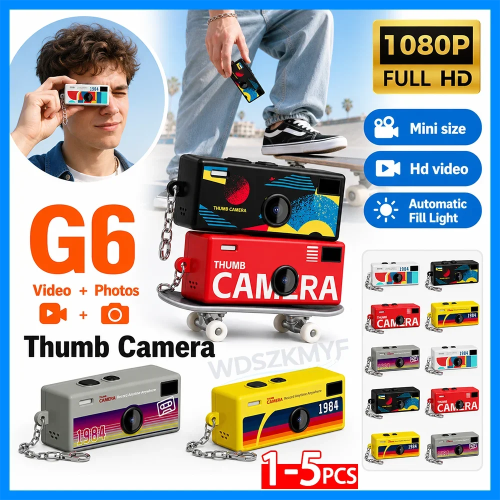 Nova Câmera de Chaveiro de 0,96 Polegadas 1080P, Mini Câmera de Ação Retrô DCC com Suporte para Cartão de Memória, Filmadora de Vídeo Muito Pequena