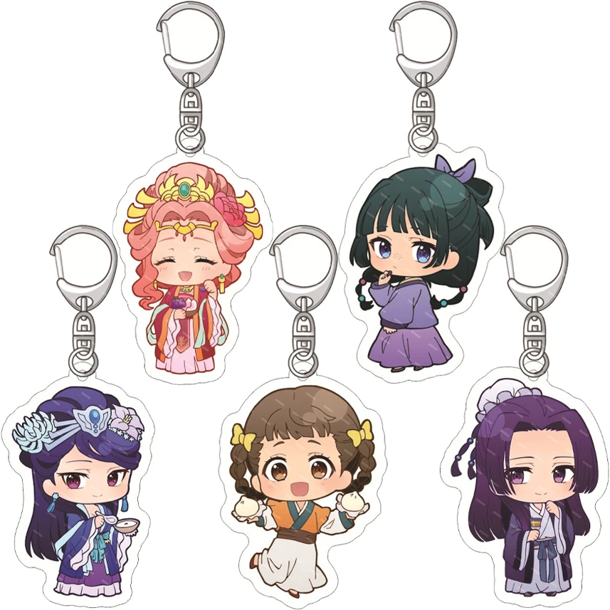 55MM Anime Die Apotheker-Tagebücher ‌   Abbildung ‌ Maomao Lady Rika Jinshi ‌   Lady Gyokuyo Koharu Acryl-Schlüsselanhänger Kawaii ‌   Geschenke