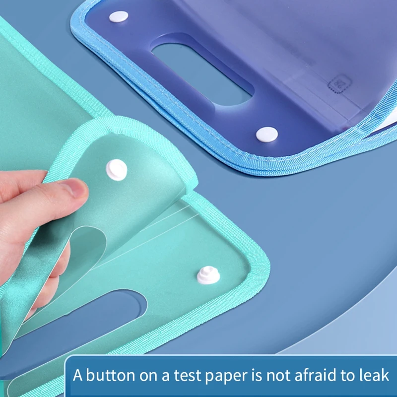 4Pcs A4 File Folders, Vertical A4 File Organizer With Handle With Portable 13 Pockets For Student, Business Easy To Use