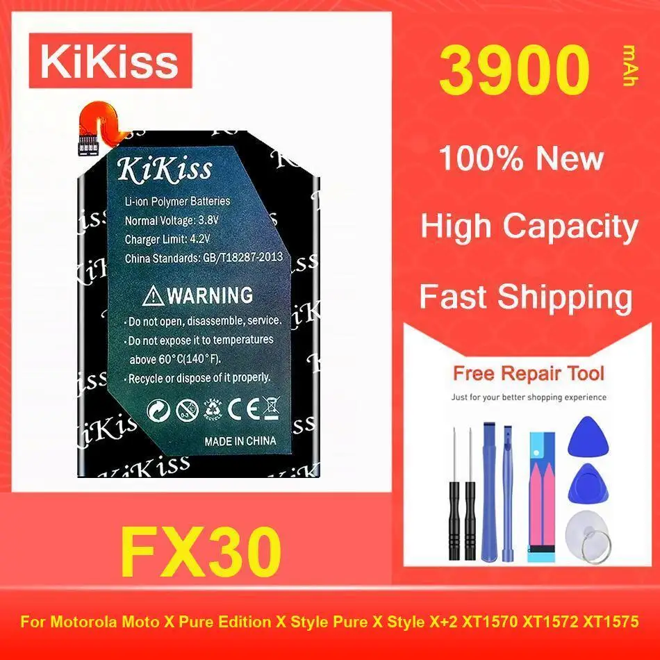 Аккумулятор Kikiss 3900 мАч FX30 для Motorola Moto X Pure Edition Style X + 2 XT1570 XT1572 XT1575