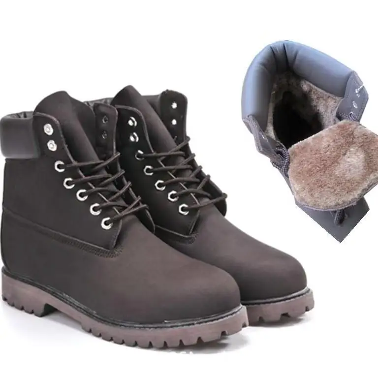 

Fce Lined High Top Boots ex Classic Taborian Faion Single oes Sport Sle Pig Skin Cowhide Rubber Sole