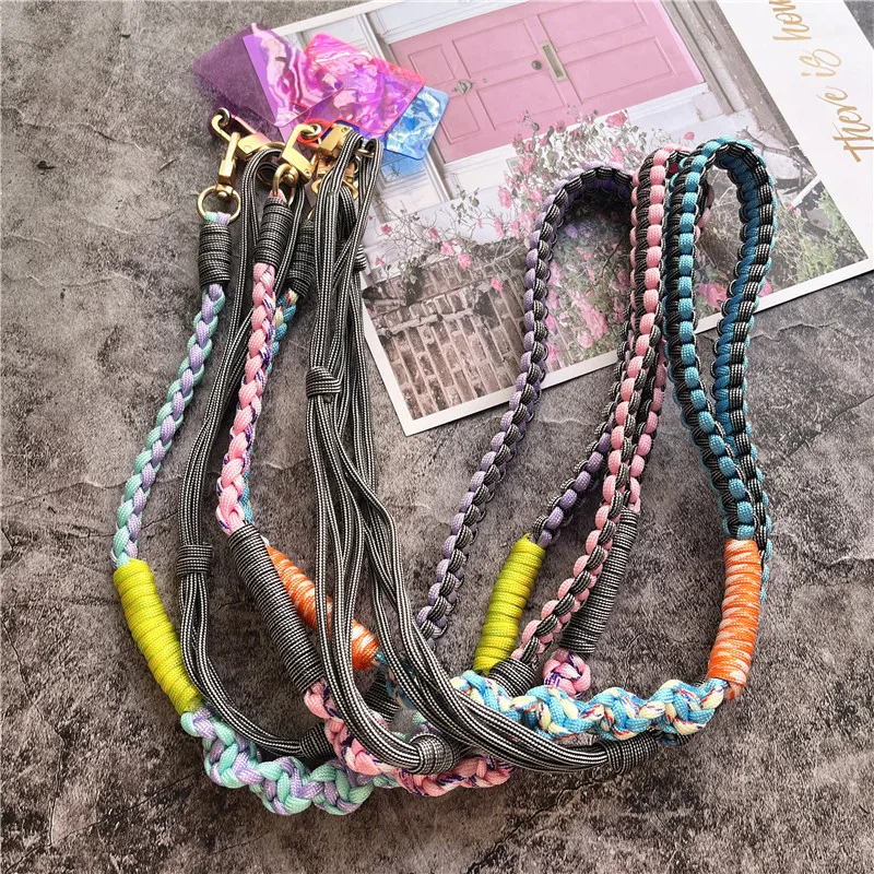 Lanyard Strap for Phone Charm Handmade Bag Body Kit Contrasting Colors Rope Hang Mobile Phone Strap Crossbody Accessories Chain