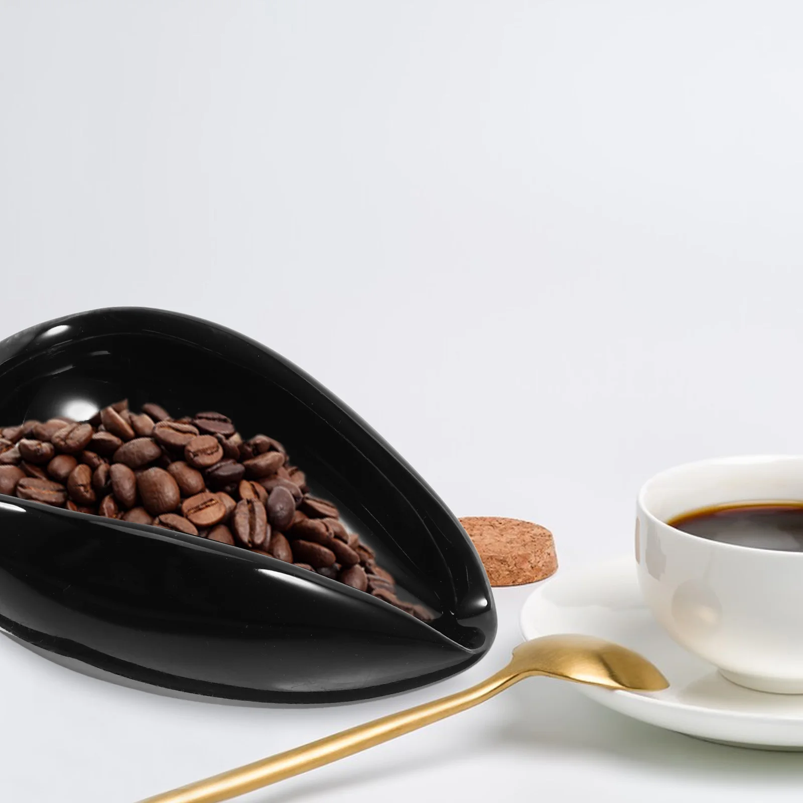 

Coffee Bean Holder Ceramic Storage Tray Multipurpose Display Plate Professional Home Bar Accessory Lightweight Compact Design