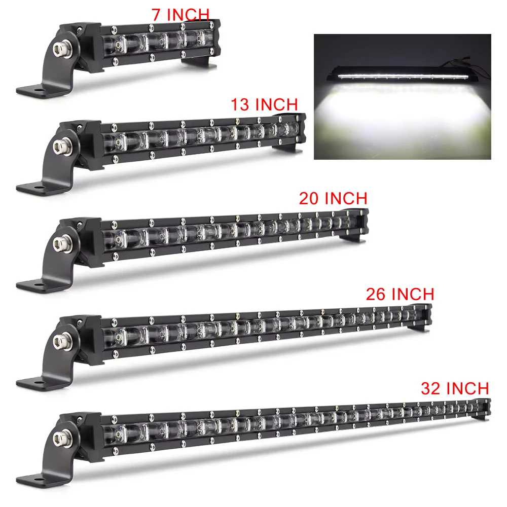 Światła do jazdy 6D LIGHT Bar 14''20''26''32 cali 60W/90W/120W/150W LED Work Light Flood Beam LED Bar Light do jazdy terenowej, łodzi, 4WD, 4x4, ciężarówek, SUV-ów, ATV — 2