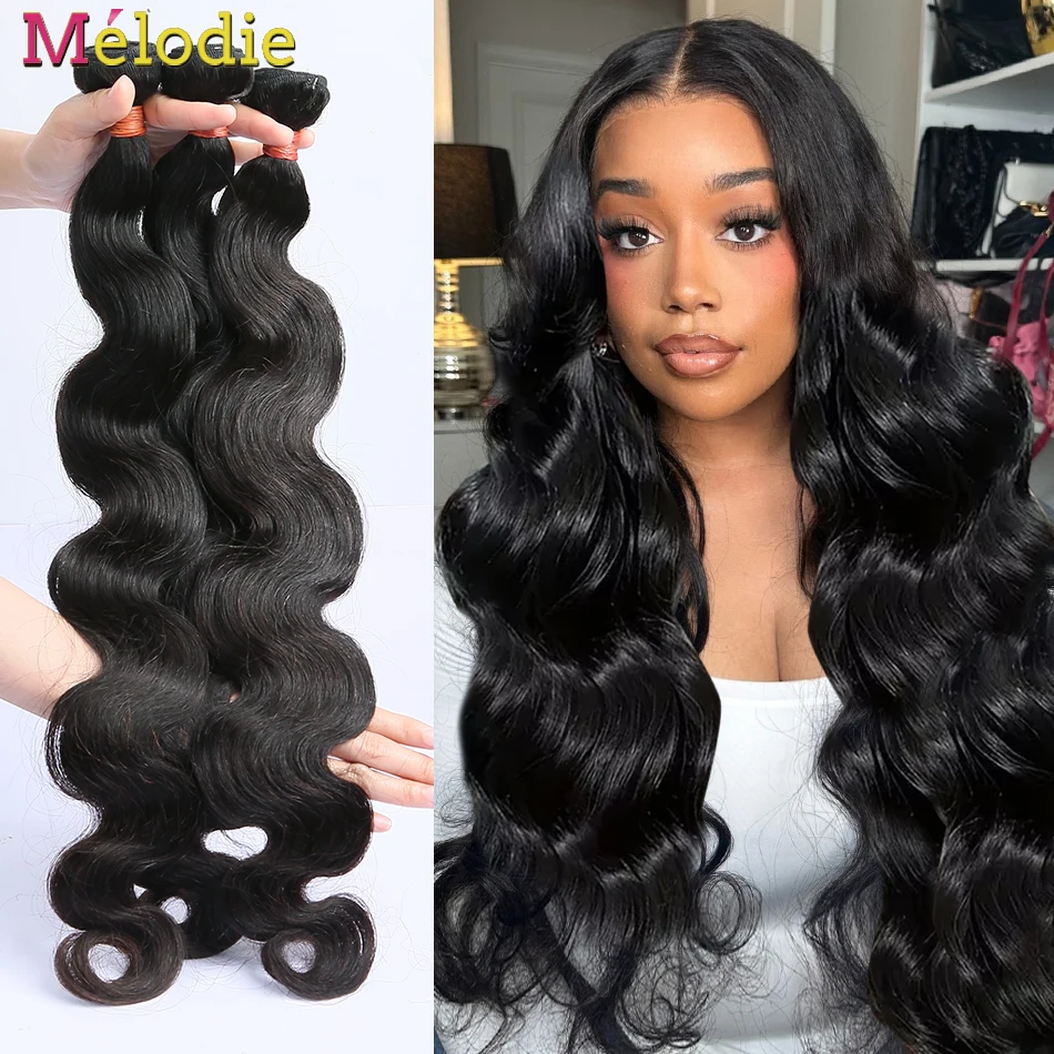 100% Human Hair Body Wave Bundles 30 Inches Brazilian Remy Hair Water Wavy Weave 2 3 4 Hair Deal Natural Hair Extension