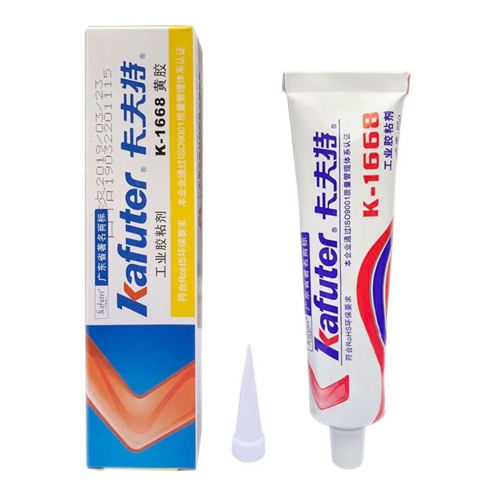 Kafuter Insulation Silicone Rubber Electronic Components Screw Fixed Special Sealant Yellow/Green/Red Glue K-1668 K-200R 85/75g