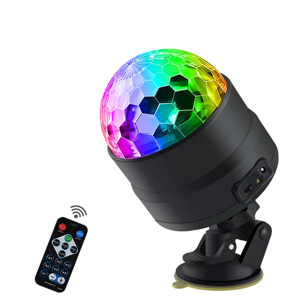 USB LED บาร์เวที RGB มินิดีเจดิสโก้ไฟบอลเสียงแสงโปรเจคเตอร์สําหรับรถบ้าน KTV เสียงเปิดใช้งาน (ไฟฟ้า)