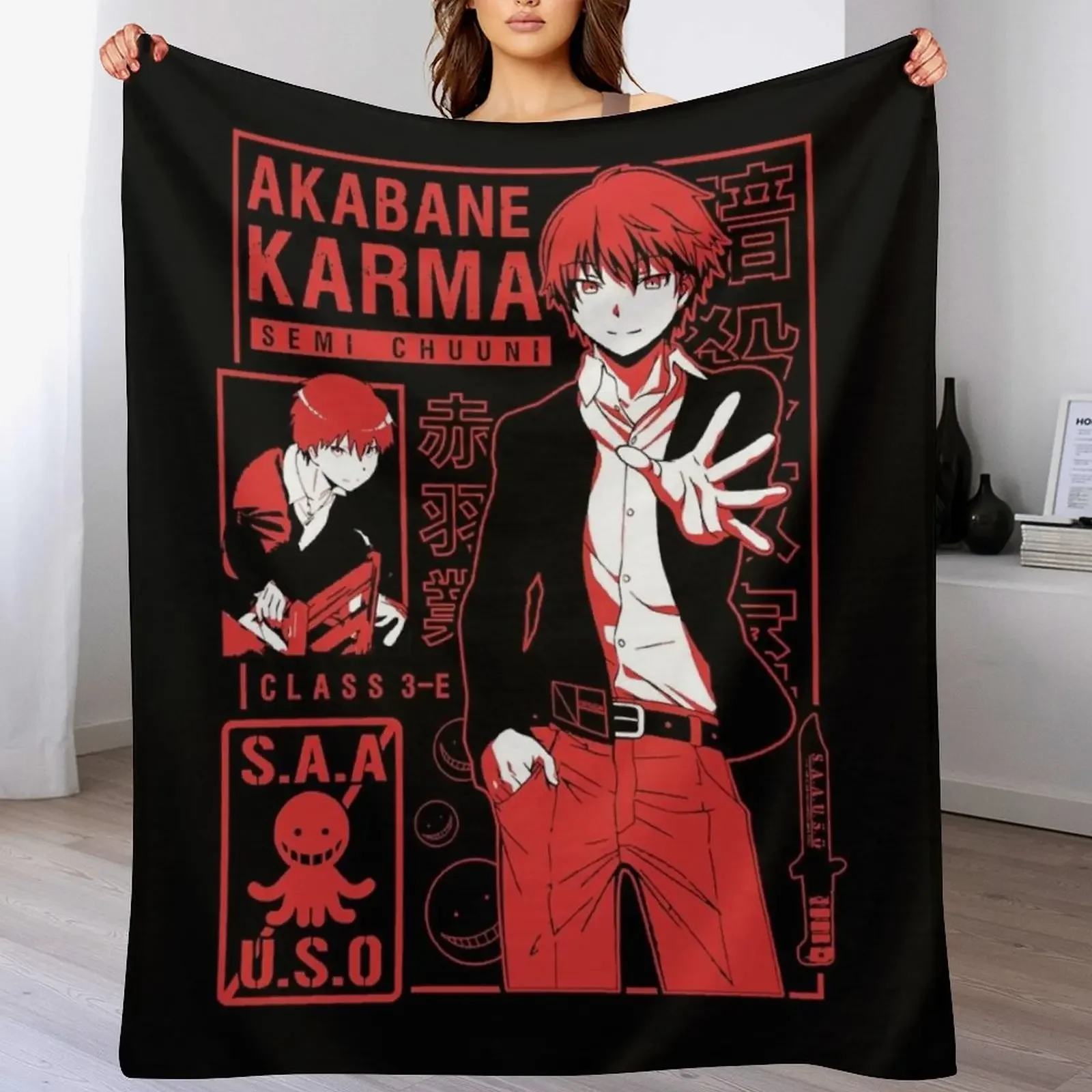 

KARMA AKABANE Classic Throw Blanket bed plaid Bed covers Decorative Sofa For Baby Blankets