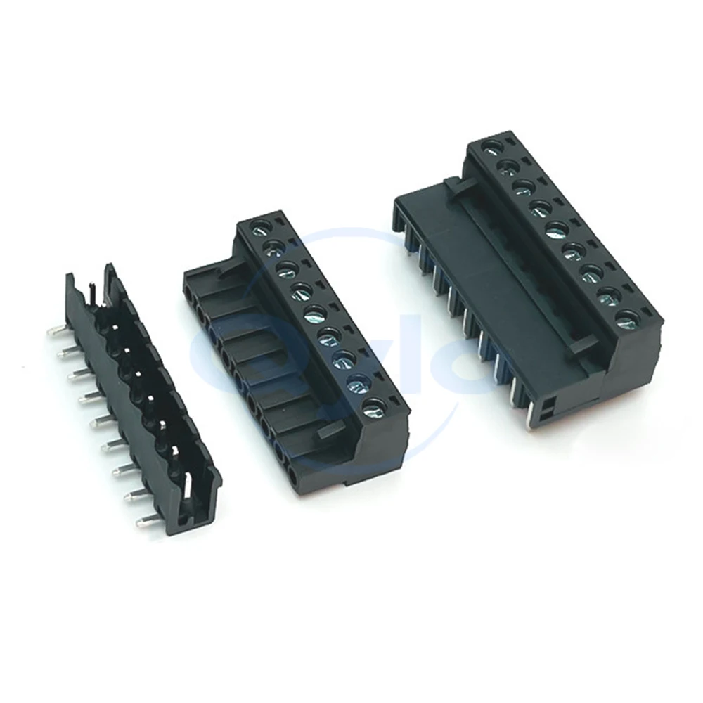 (1 pcs) KF 2EDGV 2EDGK 2EDGV - 5.08mm plug-in PCB terminal blocks 2~24P straight pins angled pins orange/black 15EDGK/V/R 5.08