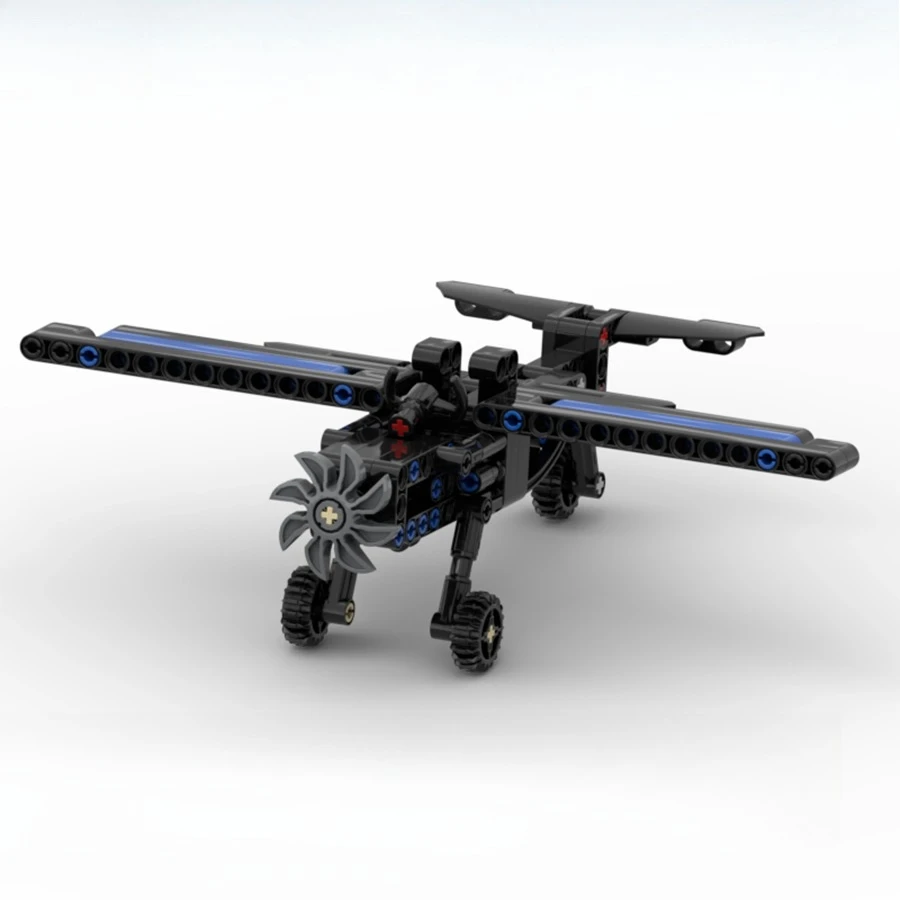 프로펠러 전투기 모델 블록 키트 조립 헬리콥터 교육용 건설 데스크탑 디스플레이 브릭 장난감 선물