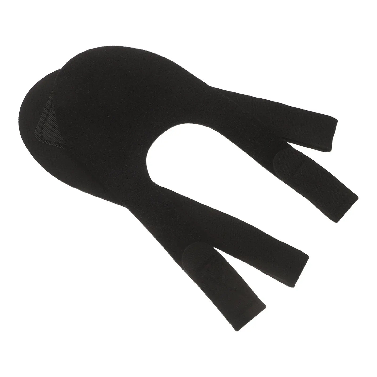 2Pcs Black Facial Mask Straps Adjustable Soft Elastic U Shaped Beauty Face Mask Headbands for Daily Skincare Anti Aging