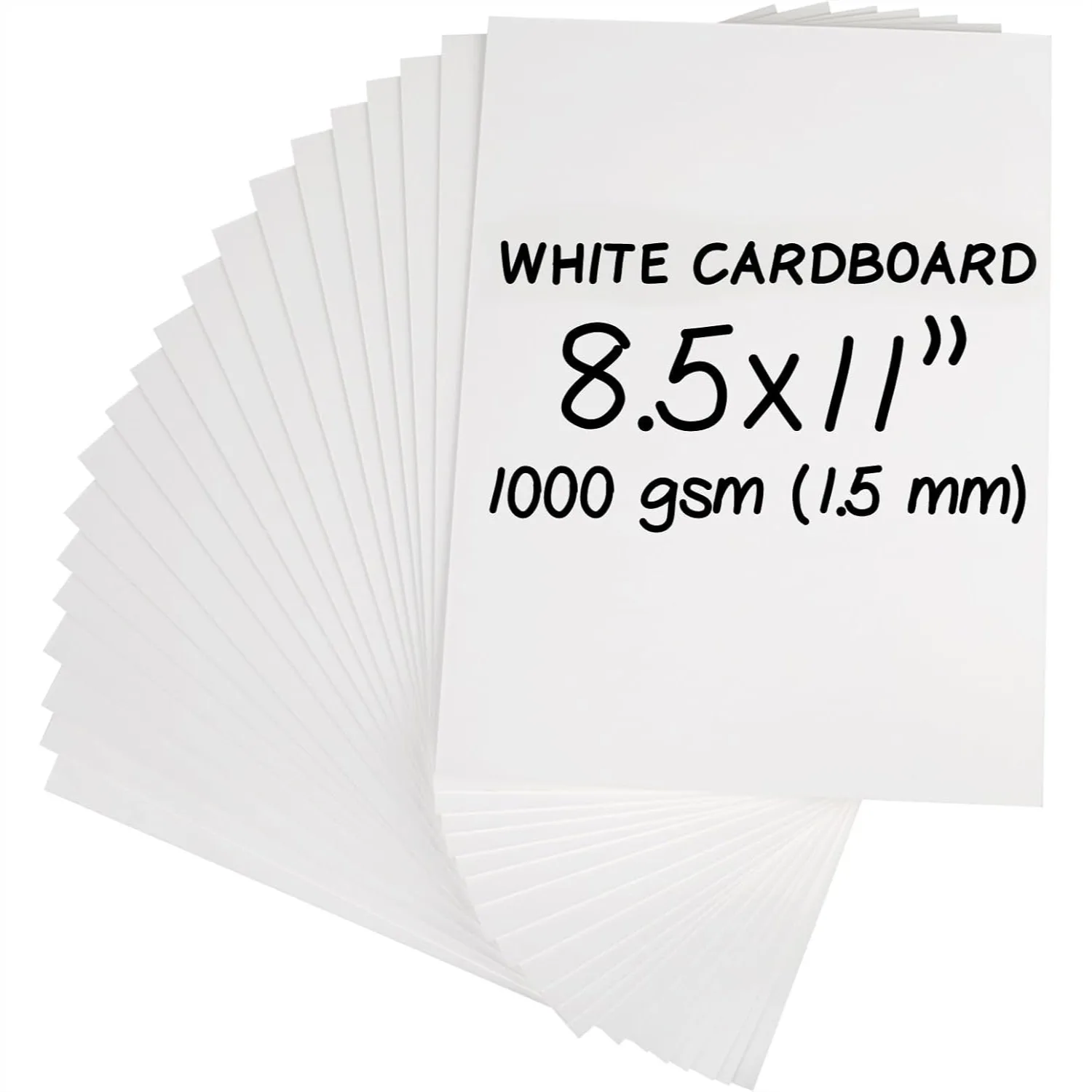 

20 Sheets Heavy Duty Cardboard 8.5x11 inch 1000gsm for Book Binding, Crafts, Backing Boards, Sturdy Alternative to Chipboard