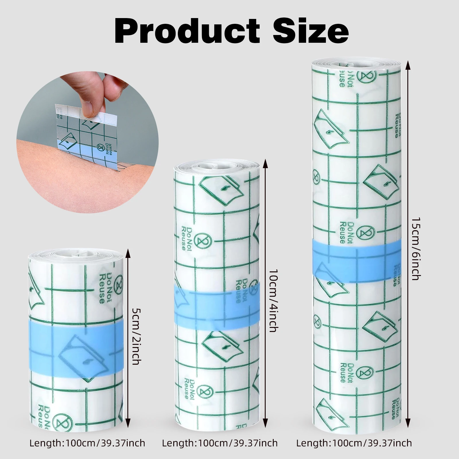 5cm/10cmWidex5m Waterproof Tattoo Film PU Tape Tattoo Aftercare Protective Skin Waterproof Bandage Tattoo Accessories