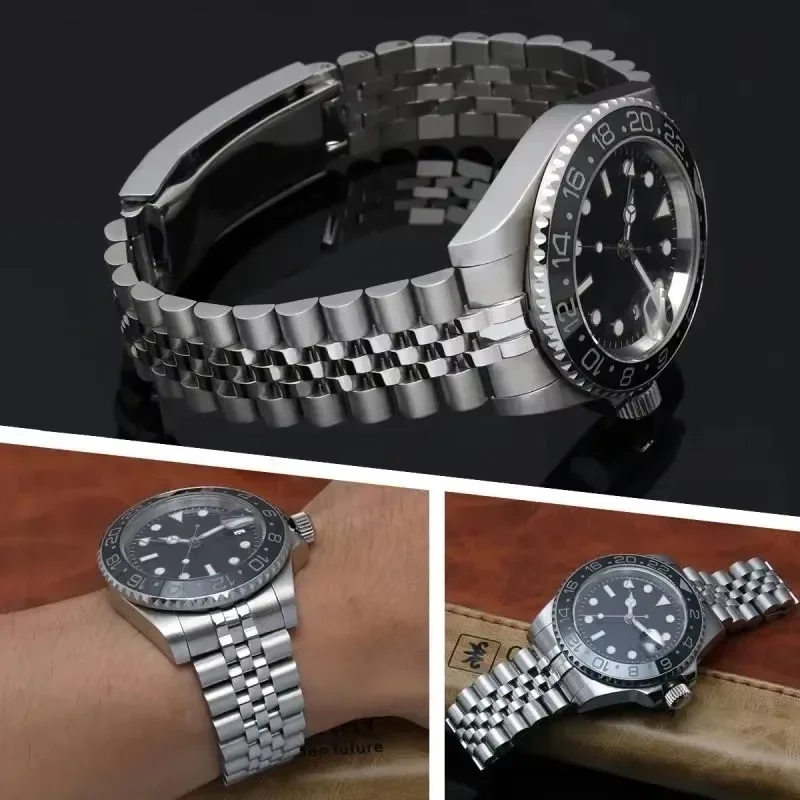 316L Jubilee-Uhrenarmband für Rolex Sub GMT Yacht Daytona 20mm Armband Luxus-Mod-Teile Ersatz-Zubehör Oyster-Fit – Detail 4