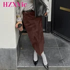 fashion leather pencil skirt