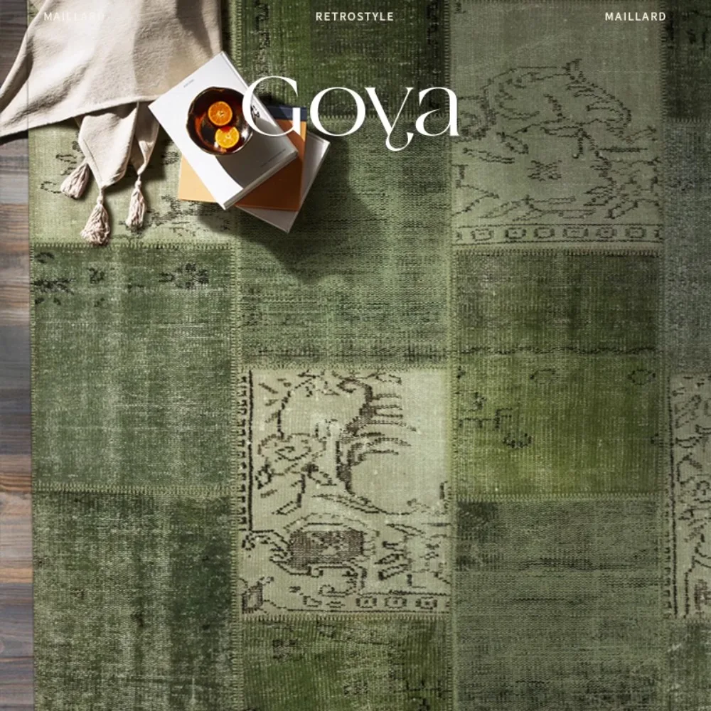

Goya medieval style living room carpet 2025 new green retro high sense