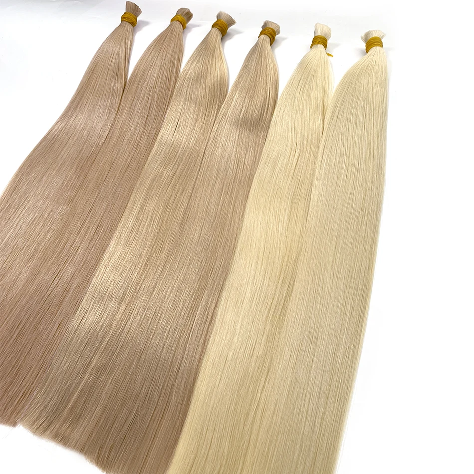 

Straight Raw Virgin Black Raw Indian Vietnamese Russian Human Hair Bundles No Weft For Braiding 100% Human Hair Bulk Extensions