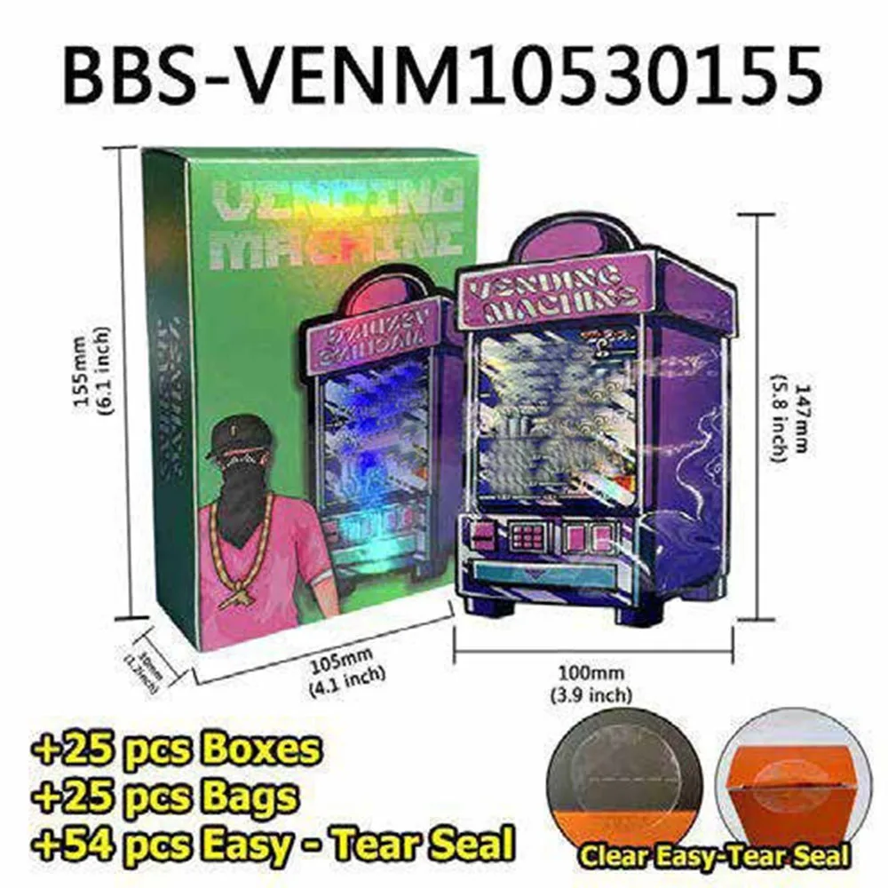 3.5 Gram Bottle Irregular Die Cut Pack Box Set With 3.5g Plastic Mylar Bag Storage Packaging Paper Pouch Kit Case Combo Package