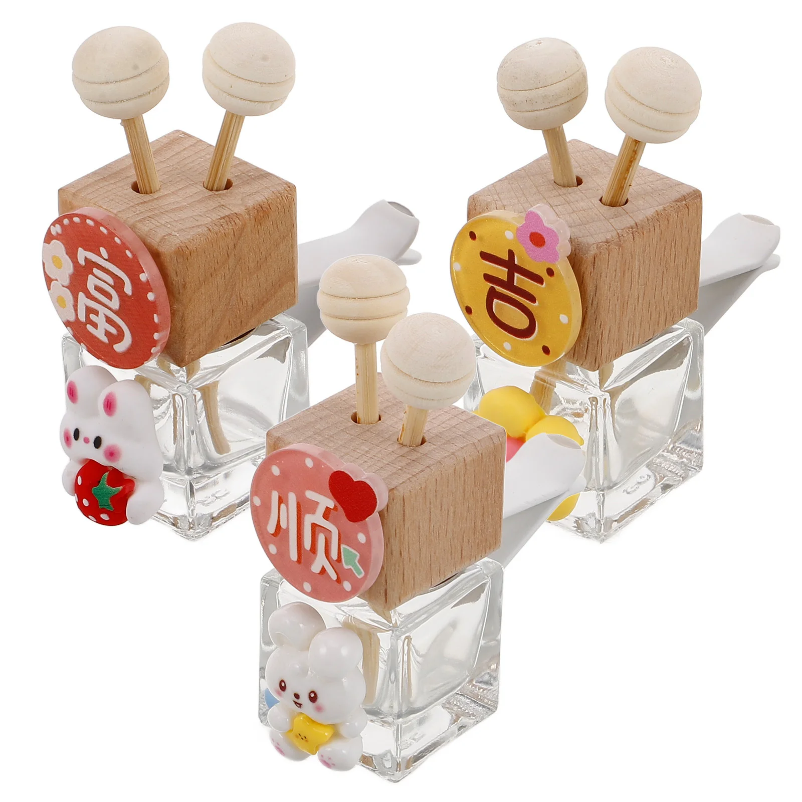 

3Pcs Car Air Diffuser Bottle Empty Refillable Essential Oil Perfume Bottle Clip for Car Vent Aromatherapy Freshener