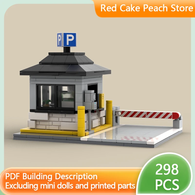 

City Street View Model MOC Building Bricks Parking Lot Toll Booth Modular Technology Gifts Holiday Assemble Children Toys Suit