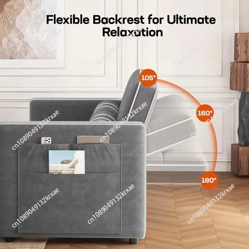 3 In 1 Deformable Sofa Bed, Japanese Style Convertible Sofa Bed for Living Room
