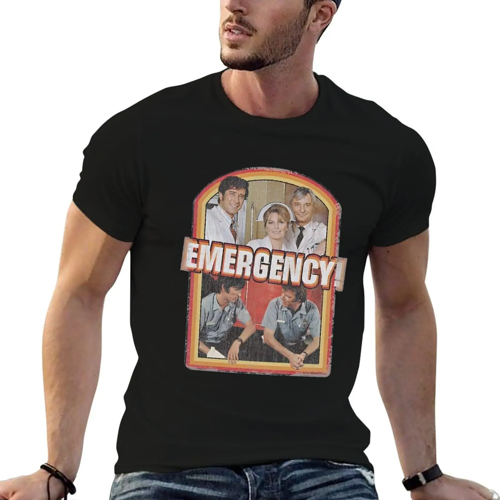 Emergency Tv Show Cast Members Basic Novelty Tees Graphics Female T-Shirt shirts graphic tees plain black t shirts men