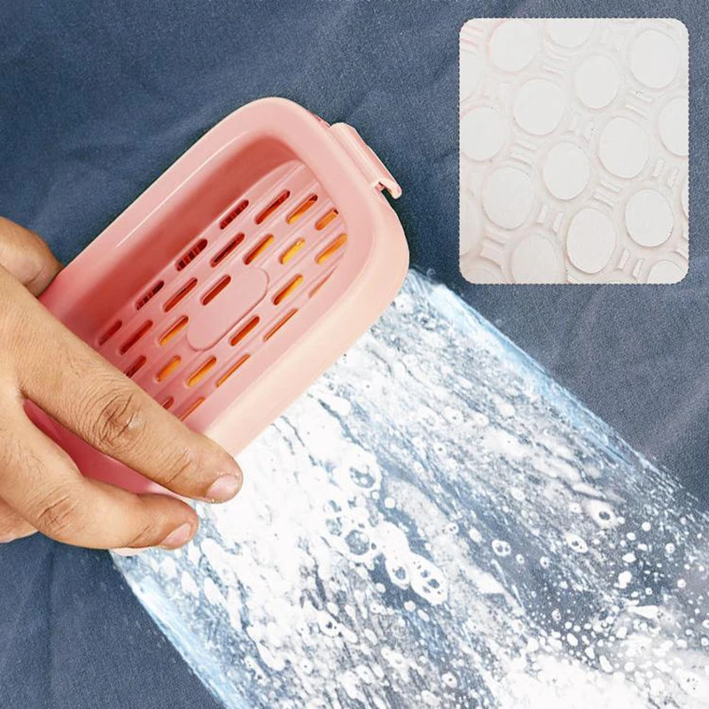 1pcs Multifunctional Soap Bubble Box High Elasticity Mesh Soap Drain Box Soap Storage Box Household Cleaning Tools