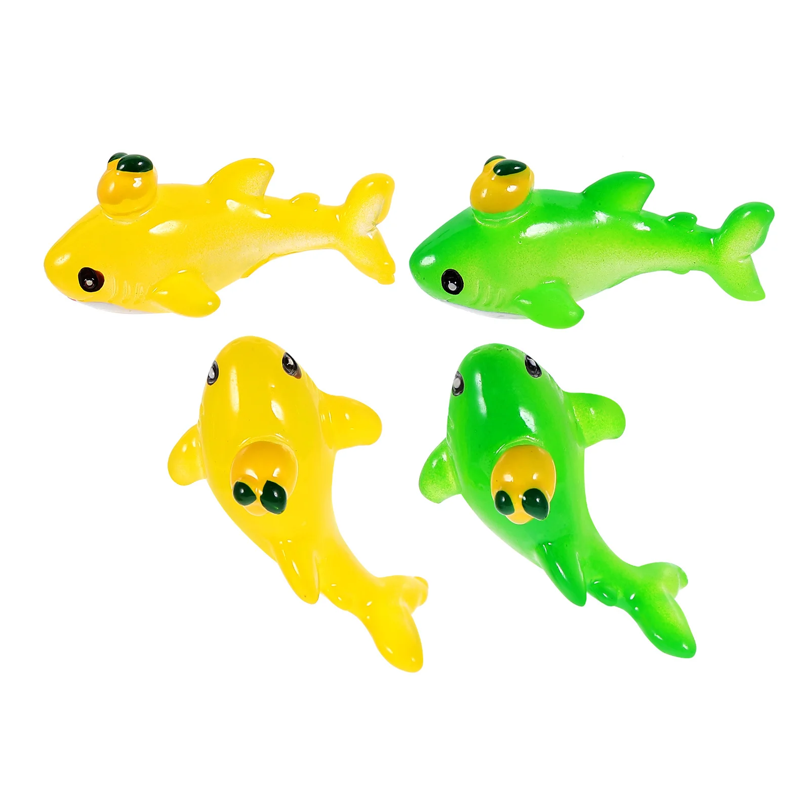 

4Pcs Whale Decor Set Miniature Marine Animals Resin Ornaments for Aquarium Fairy Garden Office Table Landscape