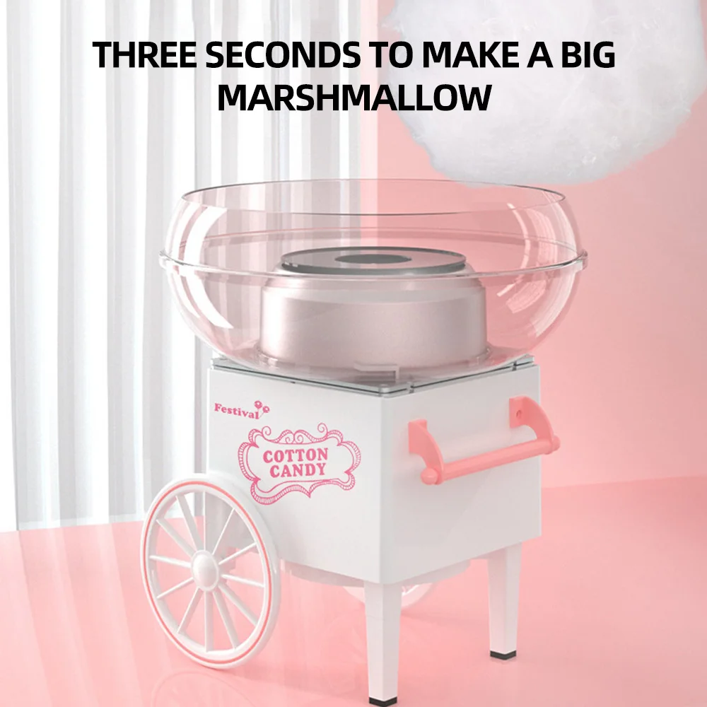 Yunlin Li DIY Cotton Candy Machine Mini Fully Automatic Cotton Sugar Floss Maker Machine Processador De Alimentos Children Gift