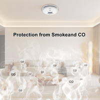 Home Standalone Composite Co & Smoke Detector Alarm Carbon Monoxide Parlor Room Kitchen Shop Fire 85 dB Smart Sound Sensor Alert