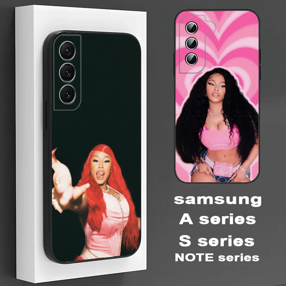 Nicki Minaj Rapper Pink Friday 2 Phone Case For Samsung Galaxy A52 A12 A51 S21 Edge S22ULTRA S23 S20LITE Plus Ultra Black Cover