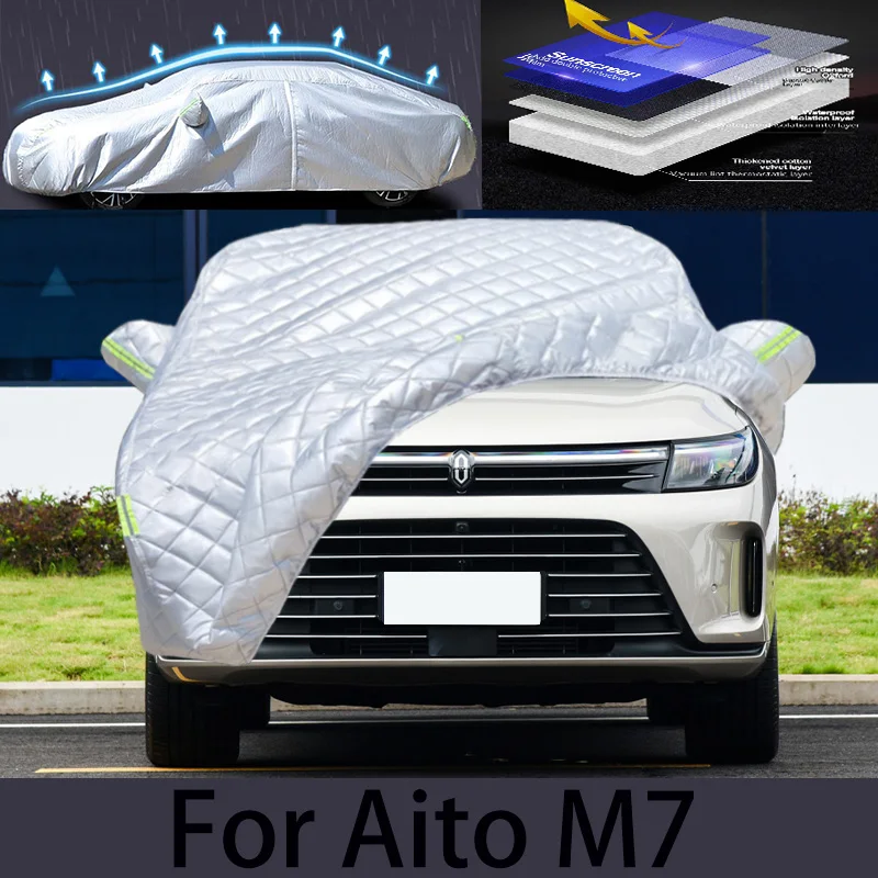 

For AITO M7 Car hail protection cover, auto rain protection, scratch protection, paint peeling protection, car clothing