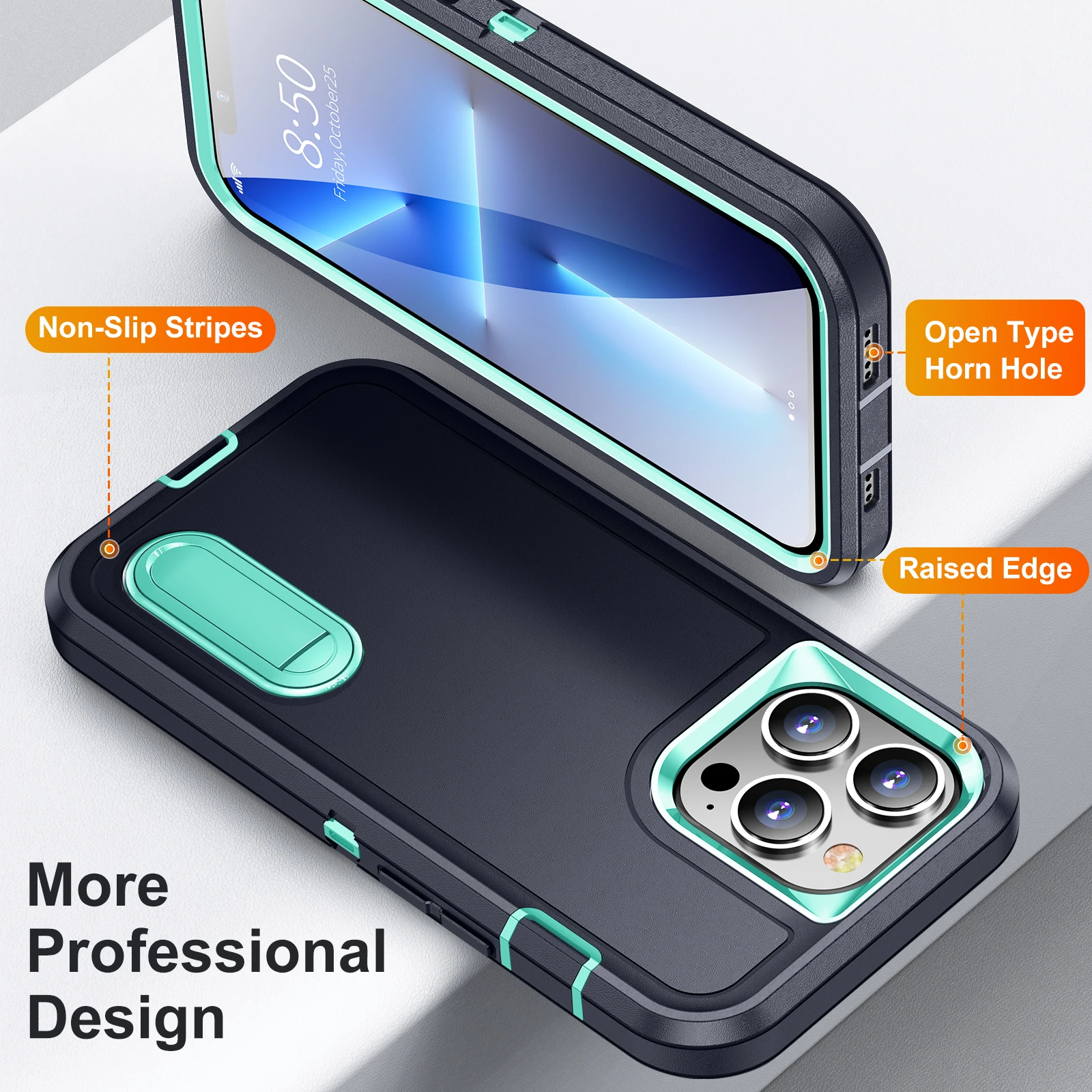 Heavy Armor Shockproof Defend Phone Case For iPhone 11 12 13 14 15 16 17 Pro Max 7 8 Plus SE 2022 Xs XR Plastic TPU Back Cover