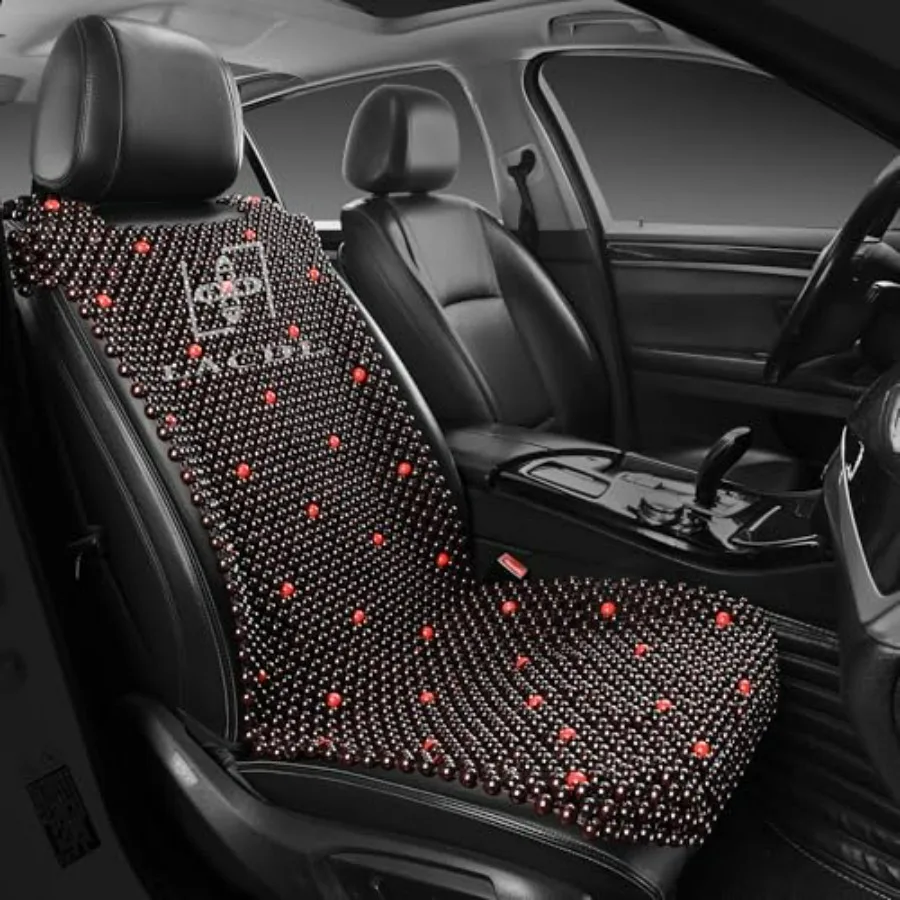 

Beaded Car Seat Covers for Cars Cooling Bead Seat Cover for Trucks SUVs - Auto Ventilated Seat Cooler Pad Natural Wood Breathab