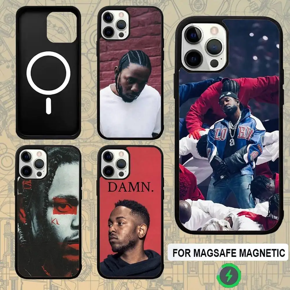 Funda de teléfono Rapper K-Kendrick Lamar para IPhone 17,16,15,Pro,Max,Air,14,Plus,13,12,11, funda de carga inalámbrica Magesafe