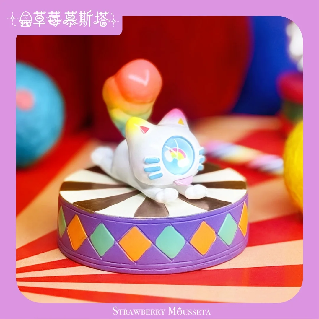 جديد الفراولة موسيتا حقيقية داوني المزحة بارك سلسلة لطيف الفول أعمى حقيبة تحصيل تمثال العصرية لعبة هدية عرض الشكل