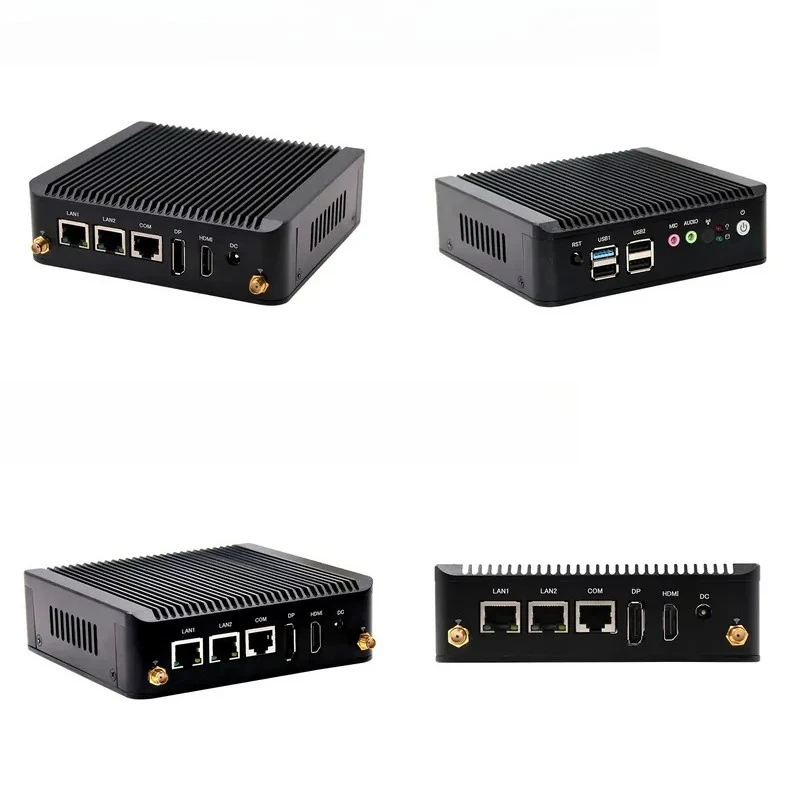 Celeron J1900 Quad Core Fanless Mini PC Dual Lan RS232 4*USB Thin Client PC Industrial Soft Router Nano Mini Computer Box
