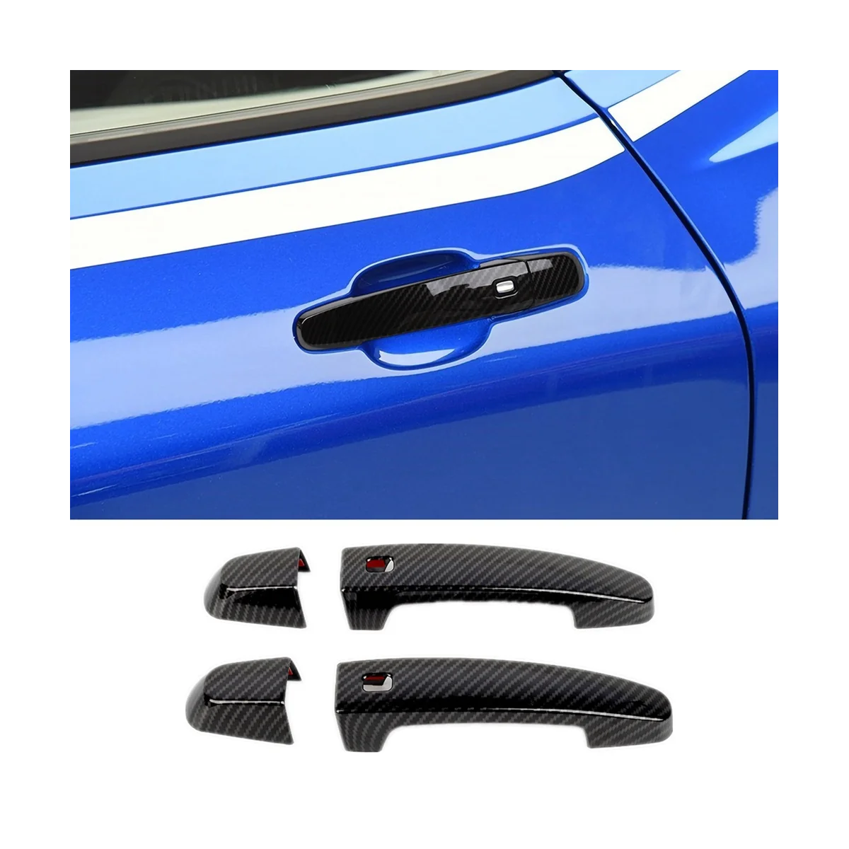 Car Exterior Door Handle Cover Trim Decor for Chevrolet Camaro 2016 2017 2018 2019 2020 Accessories, ABS