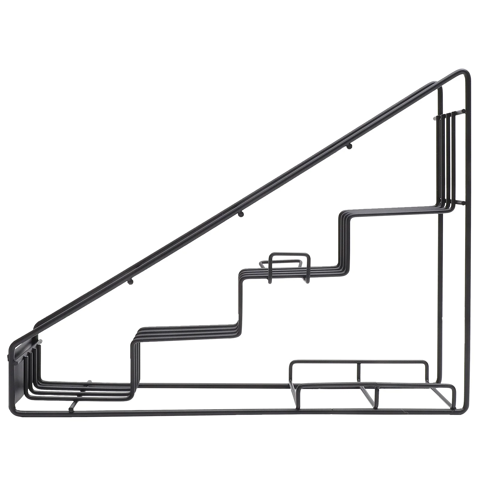 

Stainless Steel Syrup Display Rack Slim Stepped For Kitchen Coffee Shop Wine Bottle Organizer Syrup Shelf Stepped Shelf