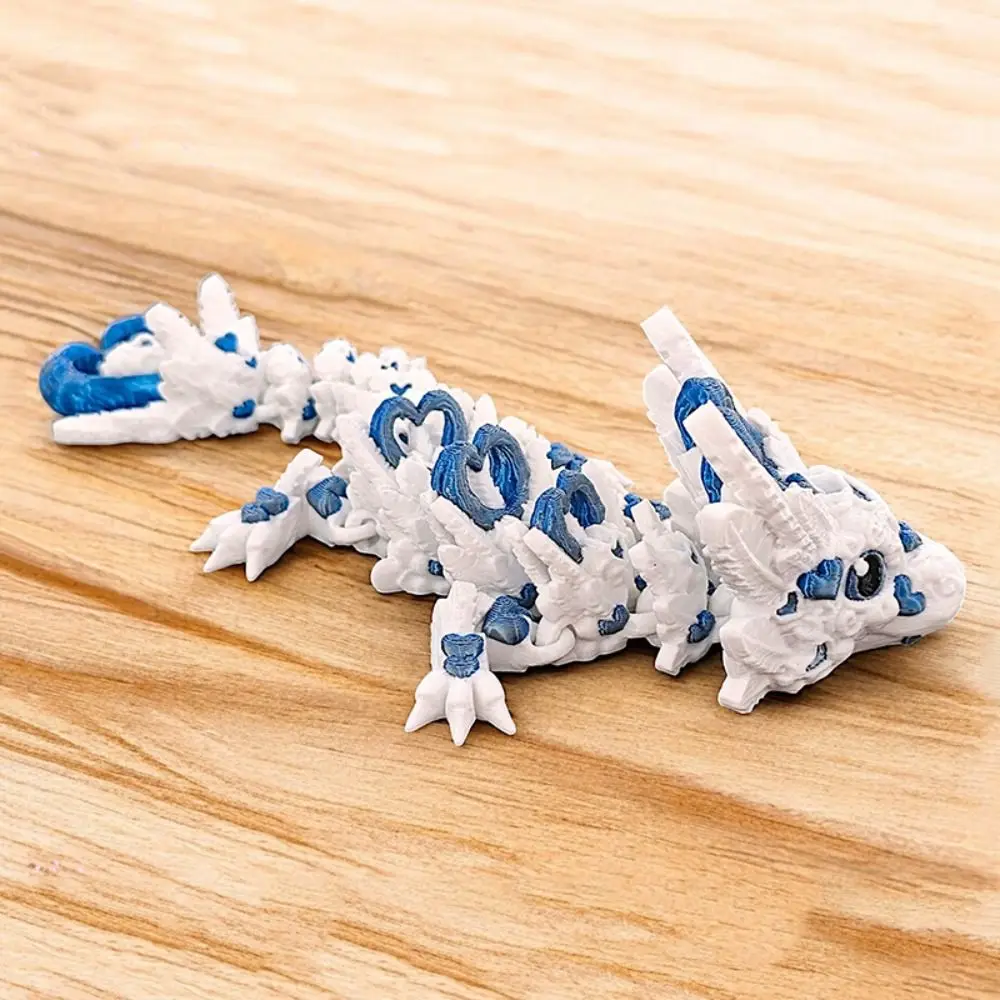 

Movable Joints 3D Printed Dragon Realistic Handicraft 3D Rotatable Articulated Dragon Figurine Cartoon