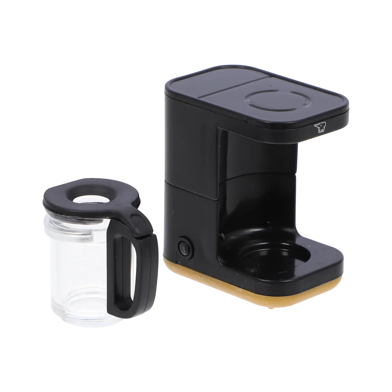 Home Accessories Coffee Machine Model Mini Ornament Black Miniature Maker House Appliance Plastic