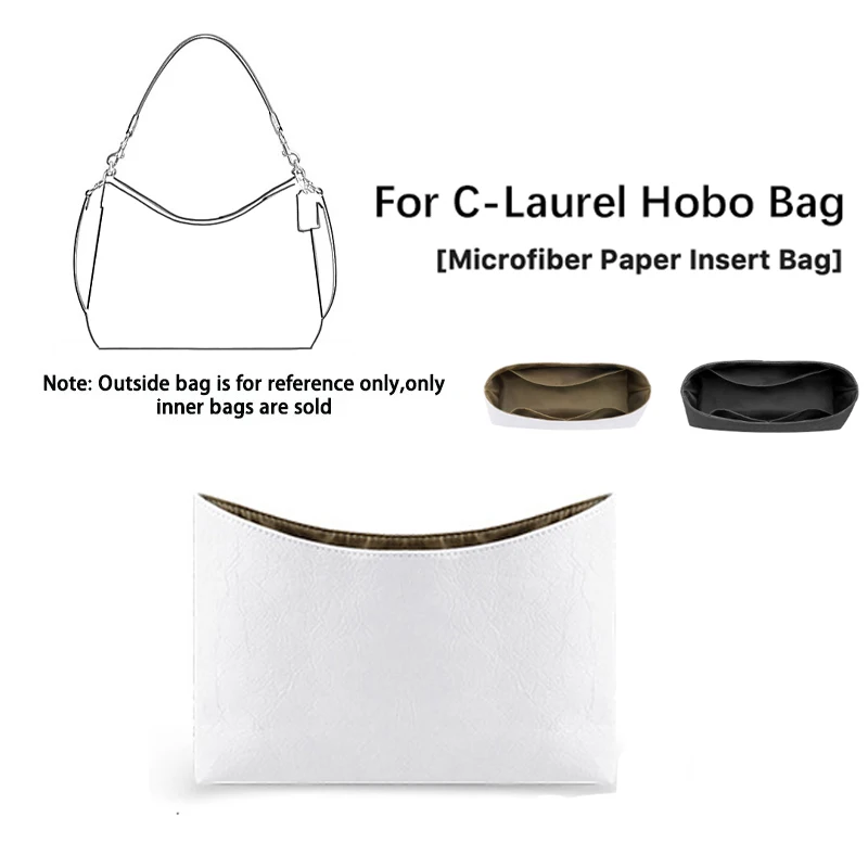 EvertToner Inner Bag Insert Organizer Dupont Paper Storage Bag Liner Support Shaper For C-Lau-rel Hobo Tote Bag Organizer