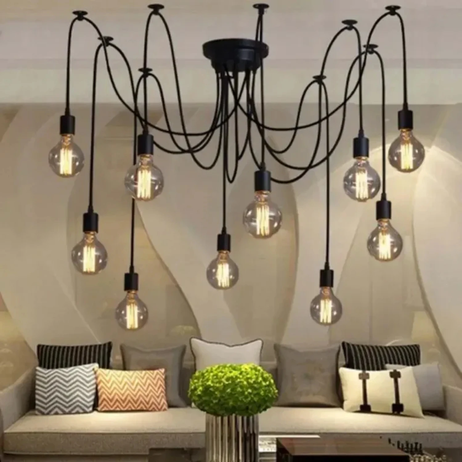 Spider Pendant Chandeliers Lights, Foyer moderno e iluminação de teto na vida, Luminária luxuosa e elegante, Novo e luxuoso