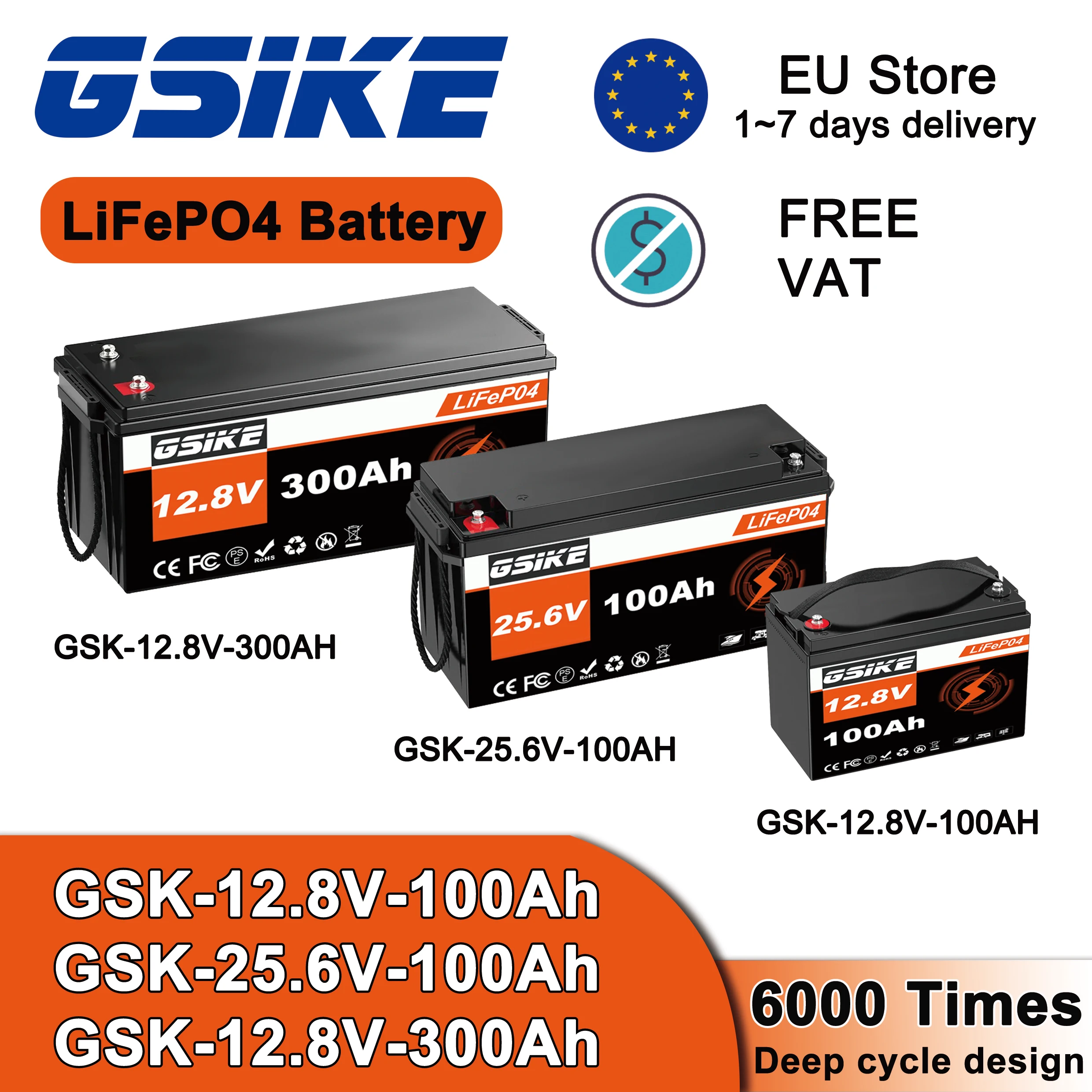 Batterie Lifepo4 12V300Ah Grade A 12V 24V 100Ah Longue durée de vie du cycle de vie Intégration BMS IP65 Prise en charge des configurations en série et en parallèle