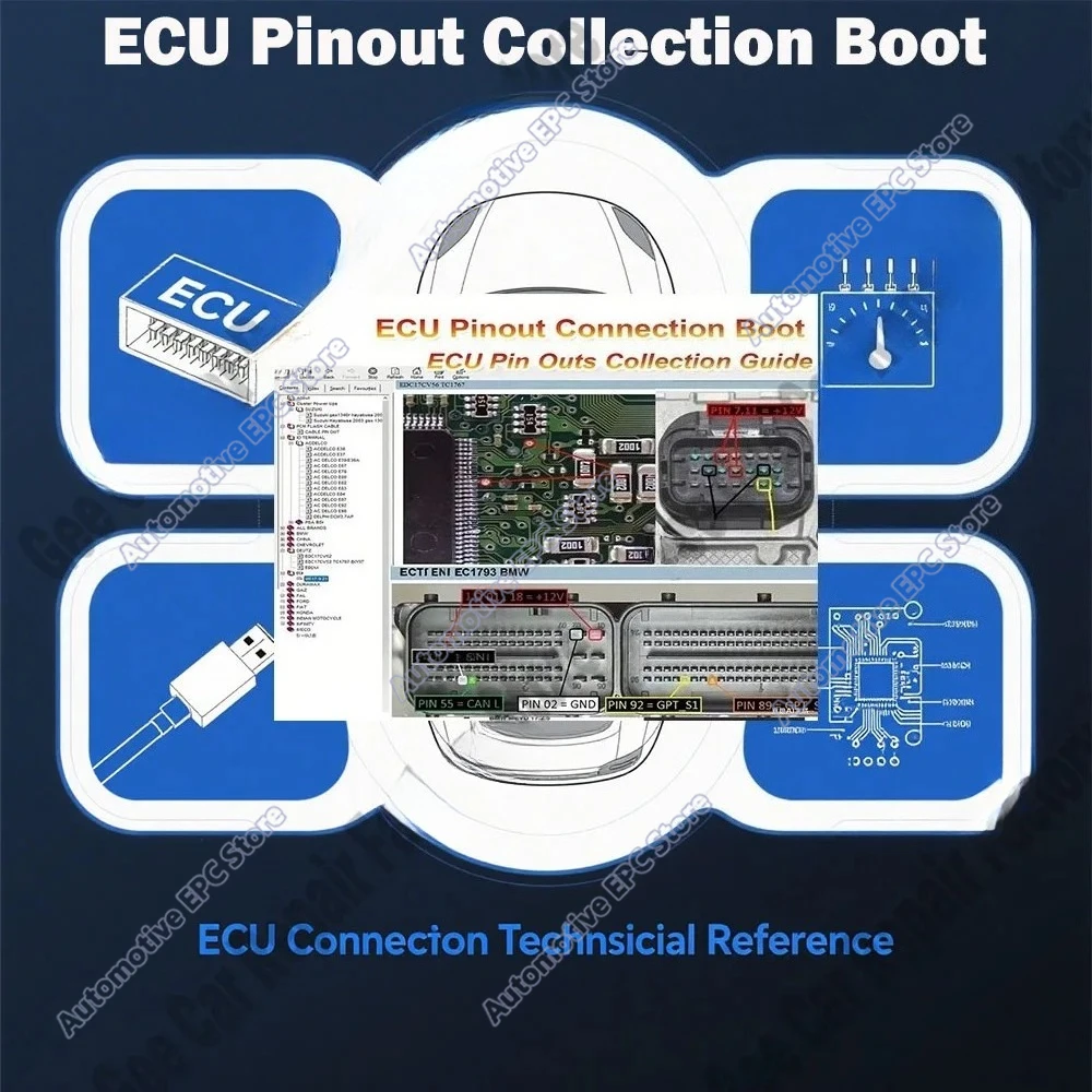 

Ecu PinOuts Connection Boot obd2 scanner Software Ecu Connections Guide Control Unit Repair Files Wiring Diagram for Bench Boot